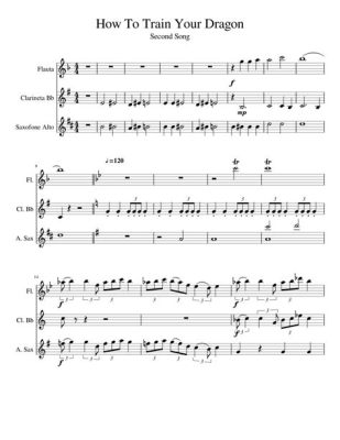 how to train your dragon clarinet sheet music: exploring the harmonious blend of music and animation