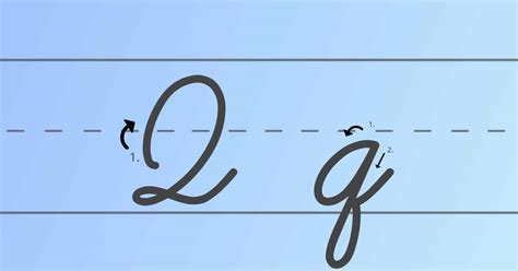 what does a cursive q look like? It often starts with an elegant loop that flows smoothly into the main body of the letter.