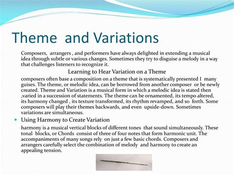 What Is Theme and Variation in Music: An Insightful Exploration